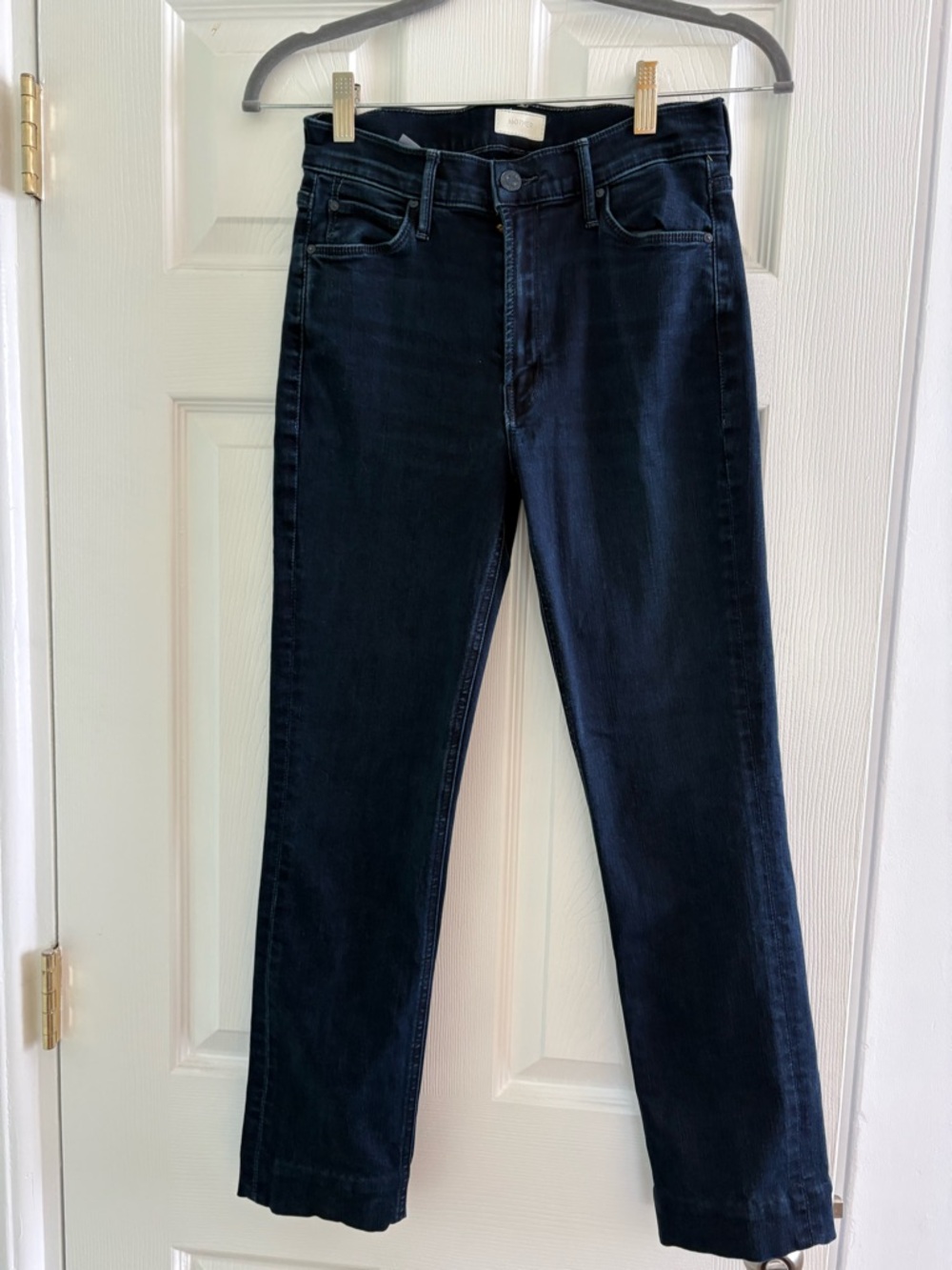 MOTHER Black Wash High-Rise Jeans